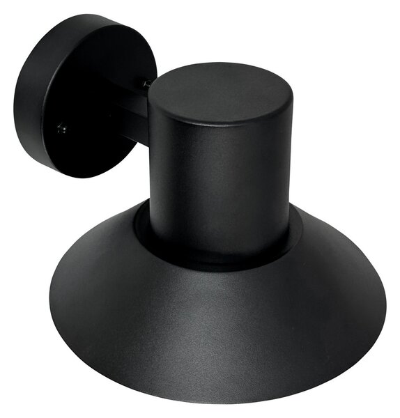 Dyberg Larsen Venice vanjska zidna svjetiljka, crna, Ø 20 cm, prigušiva, Crno, Metal