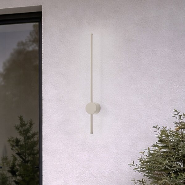 Nowodvorski Lighting LED zidna svjetiljka Orla S, pijesak, aluminij, visina 65 cm, Bež, Aluminij