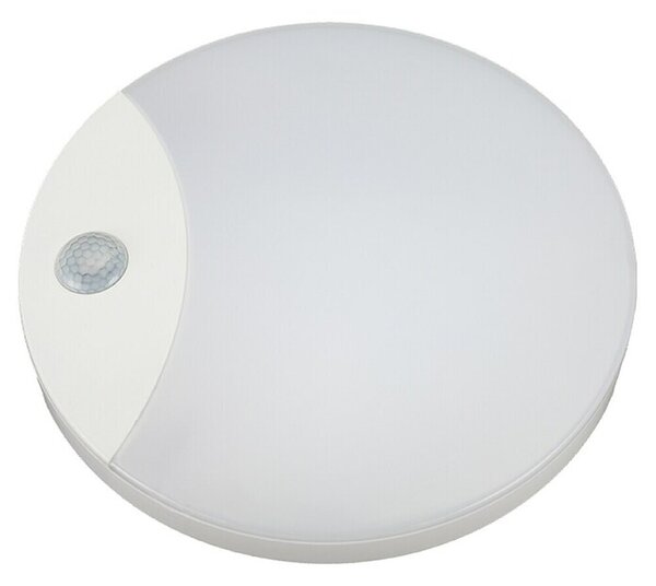 Green Tech Okrugla zidna i stropna LED svjetiljka sa senzorom (16 W, Ø x V: 250 x 49 mm, Bijela, Neutralno bijelo)