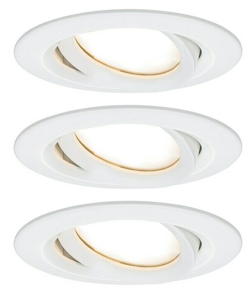 Paulmann Nova Set ugradbenih LED svjetiljki Nova Plus (6,8 W, Bijela, 3 Kom., Topla bijela, IP65)