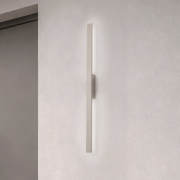 Nowodvorski Lighting LED zidna svjetiljka Demi M, pijesak, aluminij, visina 100 cm, IP54, Bež, Aluminij