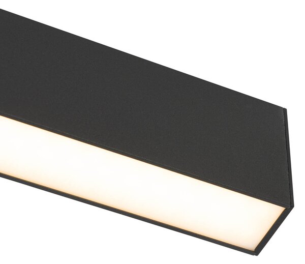 Stropna svjetiljka crna uklj. LED s 3-stupanjskim prigušivanjem 2700-4000K s dip prekidačem - Keane