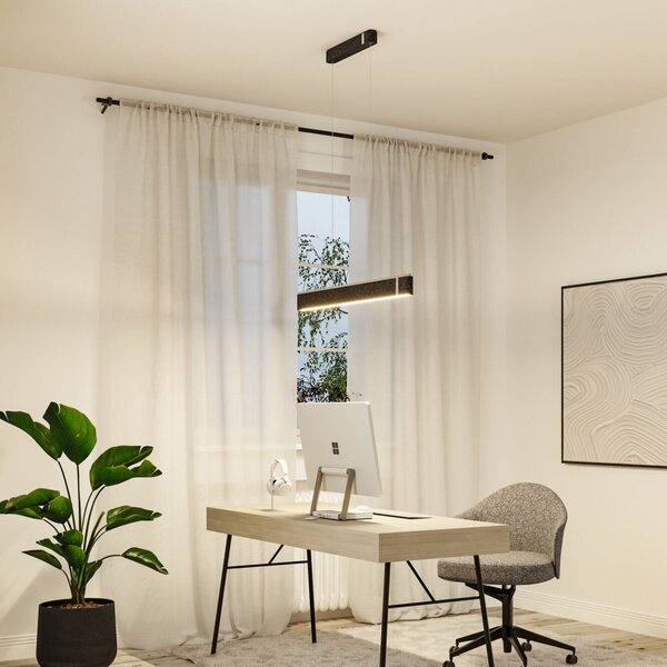 Paulmann Smart LED viseća svjetiljka Jagun, antracit, 100 cm, filc, prigušiva, Sivo, Dnevni boravak/blagovaonica, Tkanina / tekstil