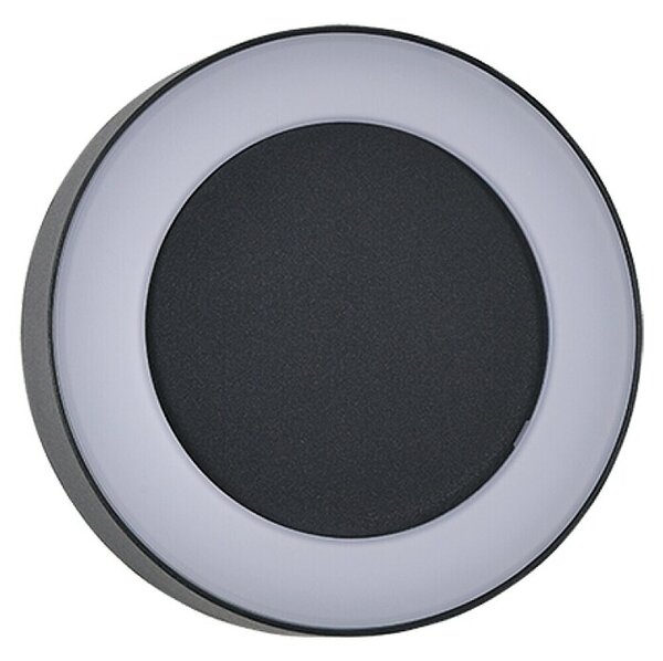 Green Tech Vanjska zidna LED svjetiljka Virginia (12 W, Crna, IP54, Ø x V: 200 x 45 mm)
