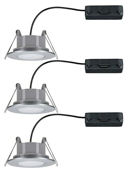 Paulmann Set ugradbenih LED svjetiljki Vali (16,5 W, Krom, 3 Kom., Topla bijela, IP65)