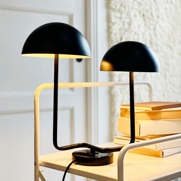 Dyberg Larsen stolna lampa, grozd, crna, metalna, 2 žarulje., Crno, Dnevni boravak/blagovaonica, Metal