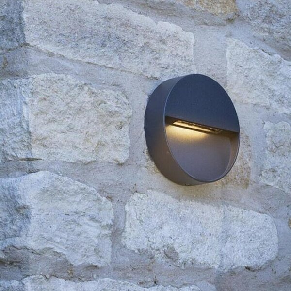 Green Tech Vanjska zidna LED svjetiljka Mercury (3 W, 150 x 150 x 35 mm, Antracit, IP54)