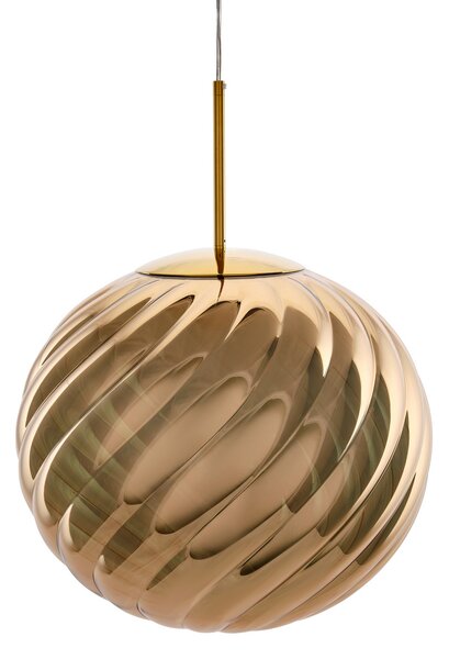 Tom Dixon LED viseća svjetiljka Whirl, zlatna, 45 cm, plastika, dim, prigušiva, Zlato / mjed, Dnevni boravak/blagovaonica, Plastika