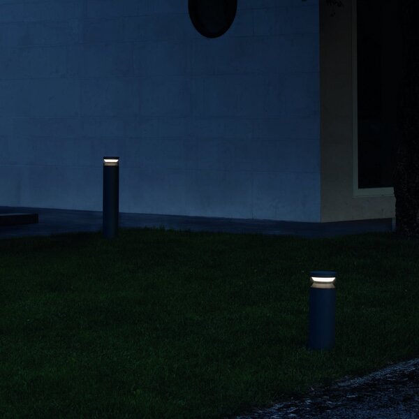 IDEAL LUX Ideal Lux LED svjetiljka za put Boeing, visina 70 cm, antracit, Sivo, Metal