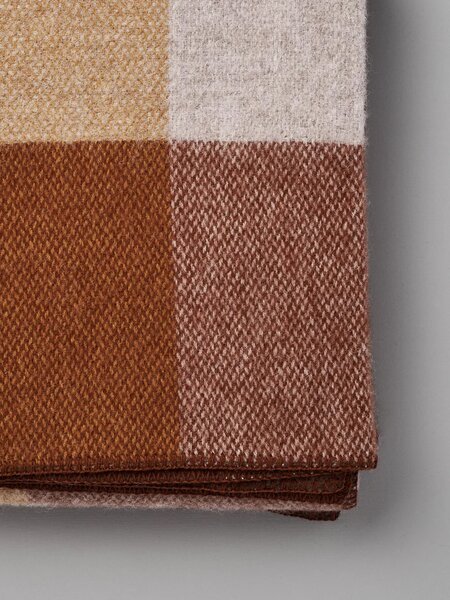 Vunena deka Block Rust 130x180
