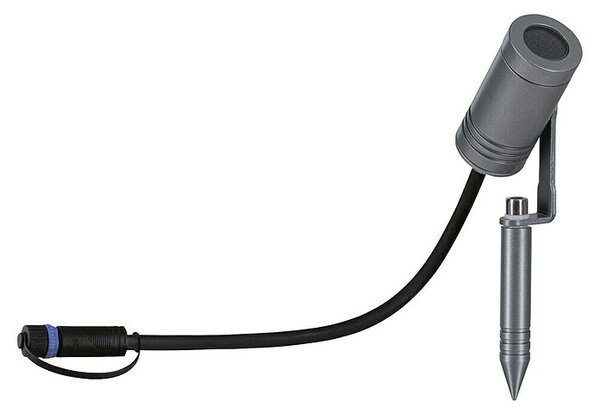 Paulmann Plug & Shine Vrtna LED spot svjetiljka Radix (7 W, IP65, Topla bijela, Siva)