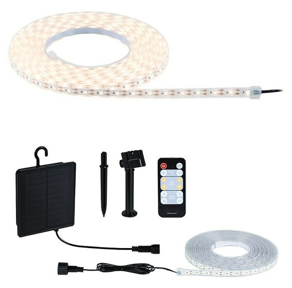 Paulmann Set LED traka Stripe Solar (5 m, Topla bijela, 3,2 W, 300 lm, 5 V)