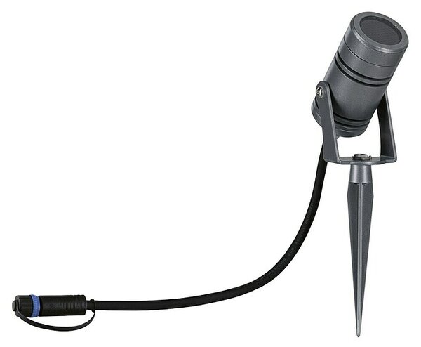 Paulmann Plug & Shine Vrtna LED spot svjetiljka Radon (12,5 W, IP65, Topla bijela, Siva)