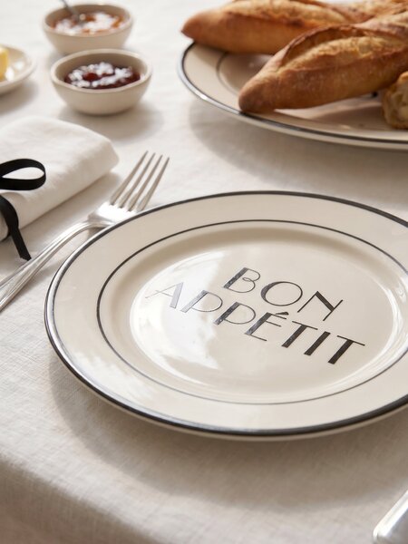 Sinsay - Keramički tanjuri s natpisom Bon appétit 2 pack