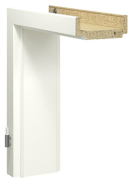 GetaDoor Laminit Dovratnik GL222 (850 x 2.000 mm, Debljina stijenke: 145 mm, Smjer otvaranja: Lijevo, Arktički bijela)
