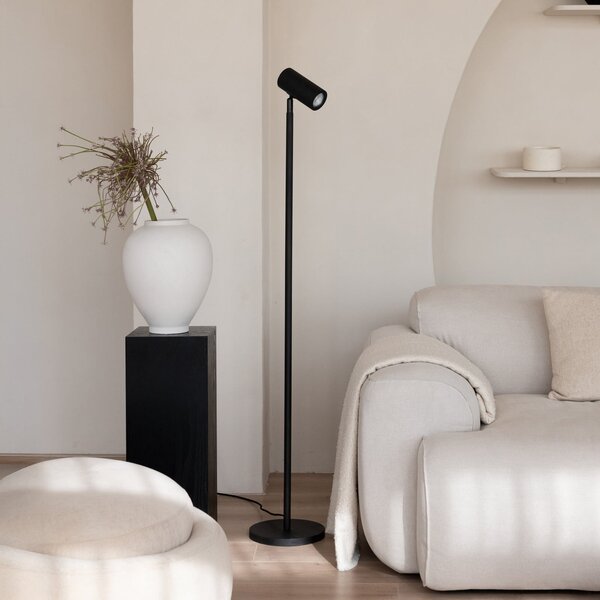 Good & Mojo GOOD MOJO podna lampa Java, crna, 141 cm, bambus, GU10, Crno, Dnevni boravak/blagovaonica, Bambus