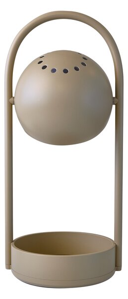 FRANDSEN LED punjiva stolna lampa Ball Portable, pješčano siva, čelik, prigušiva, Sivo, Dnevni boravak/blagovaonica, Metal