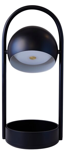 FRANDSEN LED punjiva stolna lampa Ball Portable, crna, čelik, prigušiva, Crno, Dnevni boravak/blagovaonica, Metal