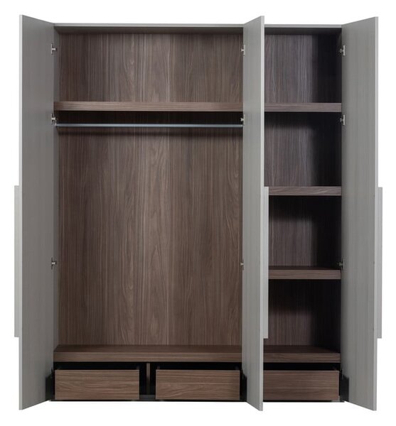 Sivi modularni garderobni ormar 165x210 cm Rens – WOOOD