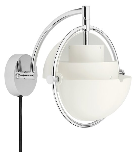 GUBI zidna svjetiljka Multi-Lite, bijela, metalna, G9, prigušiva, Bijela, Dnevni boravak/blagovaonica, Mjed