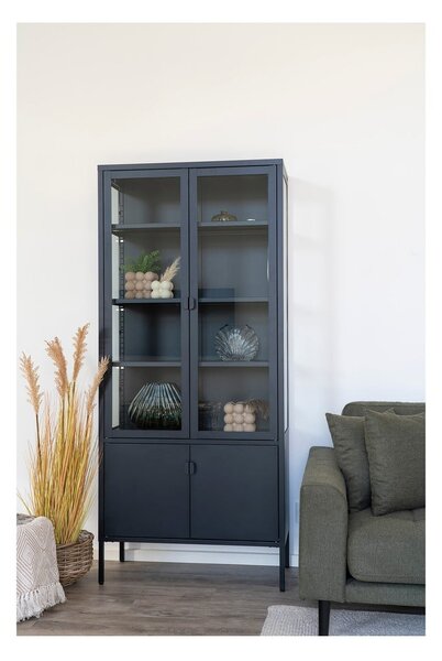 Crna metalna vitrina 80x180 cm Brisbane – House Nordic