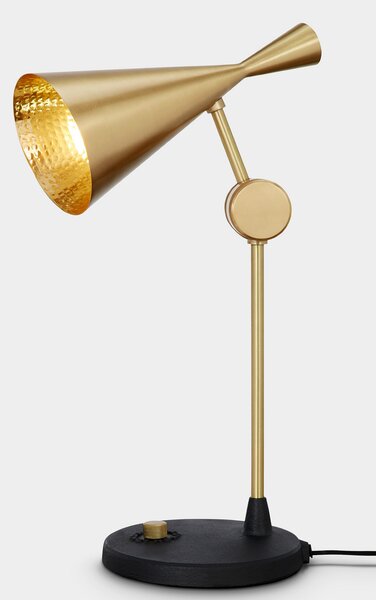 Tom Dixon LED stolna lampa Beat, boje mesinga, visina 53 cm, prigušiva, Zlato / mjed, Dnevni boravak/blagovaonica, Mjed
