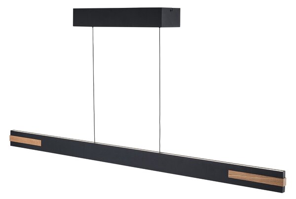 Brilliant Streamline LED viseća svjetiljka, duljina 130 cm, crna, metalna, prigušiva, Crno, Dnevni boravak/blagovaonica, Metal