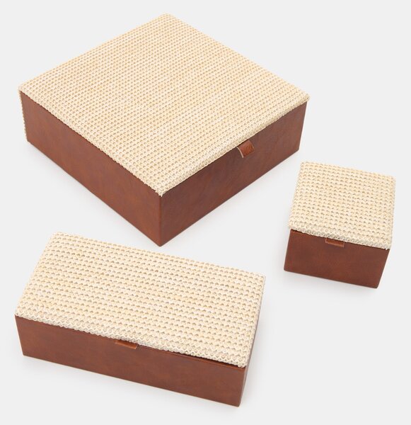 Sinsay - Kutije za pohranu od imitacije kože s pletenim poklopcima 2 pack