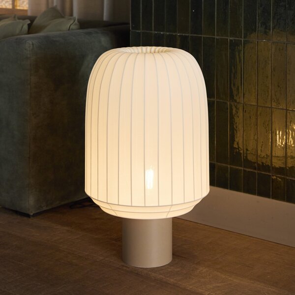 Northern Sjeverna podna lampa Tradition, tekstil, prljavobijela, E27, prigušiva, Bijela, Dnevni boravak/blagovaonica, Tkanina / tekstil