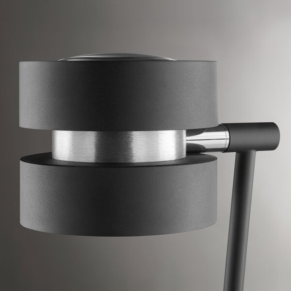 Brilliant LED stolna lampa Glow-Sphere, visina 61 cm, crna, metalna, prigušiva, Crno, Dnevni boravak/blagovaonica, Aluminij