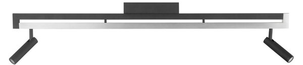 Brilliant LED stropni reflektor Pulse, crni, 100 cm, metalni, prigušiva, Crno, Dnevni boravak/blagovaonica, Metal