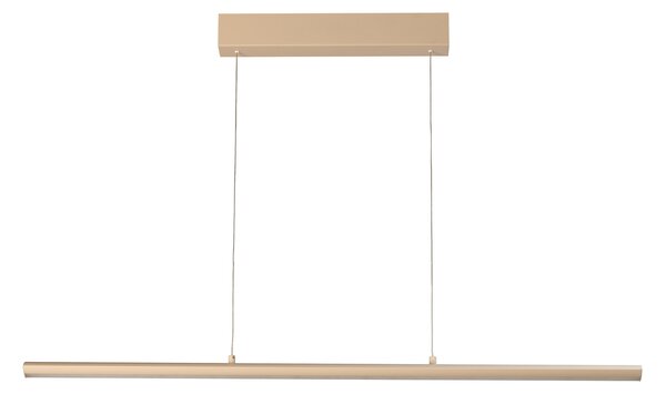 FISCHER & HONSEL Borena LED viseća lampa, boje pijeska, duljina 113 cm, metal, prigušiva, Bež, Dnevni boravak/blagovaonica, Metal