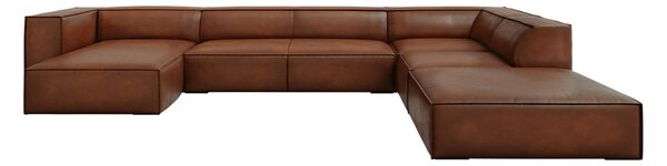 Konjak smeđa kožna kutna garnitura (desni kut) Madame - Windsor & Co Sofas
