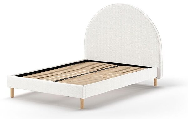 Bijeli tapecirani krevet s podnicom 140x200 cm MOON – Vipack