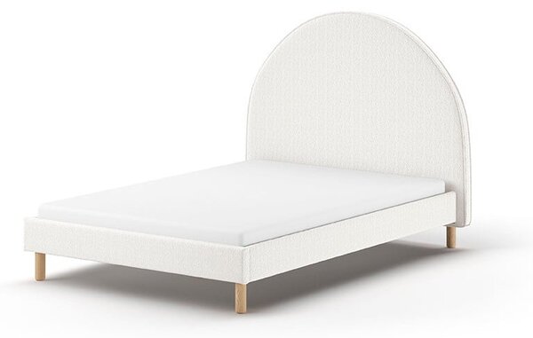 Bijeli tapecirani krevet s podnicom 140x200 cm MOON – Vipack