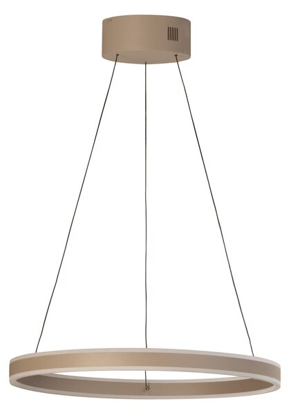FISCHER & HONSEL Silvio LED viseća lampa, Ø 60 cm, siva, metalna, CCT, prigušiva, Bež, Dnevni boravak/blagovaonica, Metal