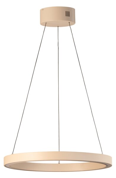 FISCHER & HONSEL Silvio LED viseća lampa, Ø 60 cm, boje pijeska, metal, CCT, prigušiva, Bež, Dnevni boravak/blagovaonica, Metal