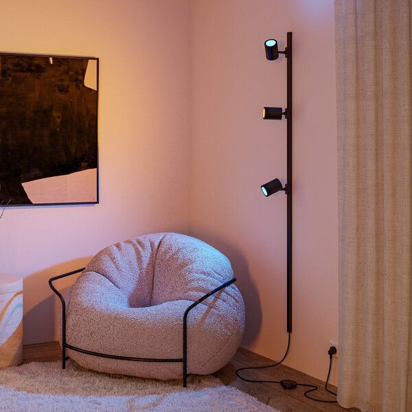 Paulmann URail LED reflektor Luxe Zigbee mat crni GU10, prigušiva, Crno, Dnevni boravak/blagovaonica, Plastika