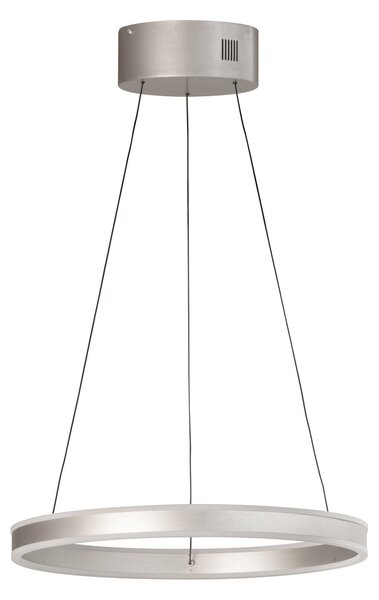 FISCHER & HONSEL LED viseća svjetiljka Silvio, Ø 50 cm, mat nikal, metal, CCT,, prigušiva, Metalik, Dnevni boravak/blagovaonica, Metal