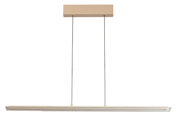 FISCHER & HONSEL Torvi LED viseća svjetiljka, boja pijeska/bijela, duljina 115 cm, CCT, prigušiva, Bež, Dnevni boravak/blagovaonica, Metal
