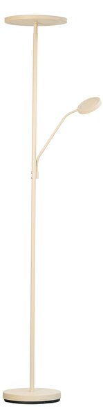 FISCHER & HONSEL LED podna lampa Sorento, visina 182 cm, svjetiljka za čitanje, boja pijeska, prigušiva, Bež, Dnevni boravak/blagovaonica, Metal, Stalni reflektori