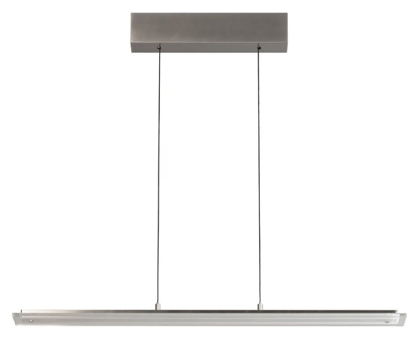 FISCHER & HONSEL Torvi LED viseća svjetiljka, duljina 135 cm, nikal/bijela, CCT, prigušiva, Metalik, Dnevni boravak/blagovaonica, Metal