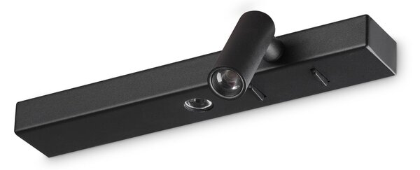IDEAL LUX Ideal Lux LED zidna lampa Bonne Nuit 2, crna, širina 22 cm, Crno, Dnevni boravak/blagovaonica, Metal