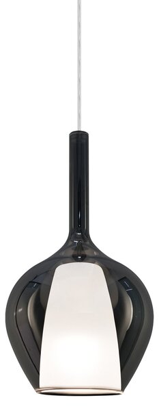 IDEAL LUX Viseća svjetiljka Ideal Lux Kalique 1, dimno siva, Ø 18 cm, prigušiva, Sivo, Dnevni boravak/blagovaonica, Plastika