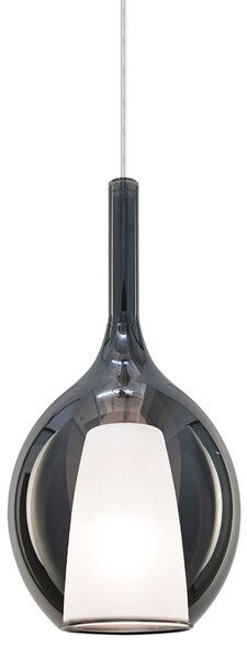 IDEAL LUX Viseća svjetiljka Ideal Lux Kalique 2, dimno siva, Ø 18 cm, prigušiva, Sivo, Dnevni boravak/blagovaonica, Plastika