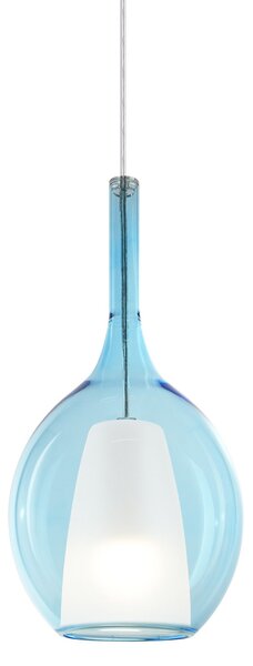 IDEAL LUX Viseća lampa Ideal Lux Kalique 2, plava, Ø 18 cm, plastika, prigušiva, Plava, Dnevni boravak/blagovaonica, Plastika