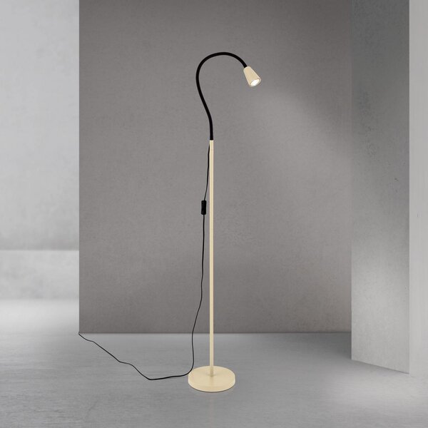 ORION Podna lampa s točkicama, kaki, visina 145 cm, fleksibilni krak, GU10, Bež, Dnevni boravak/blagovaonica, Metal