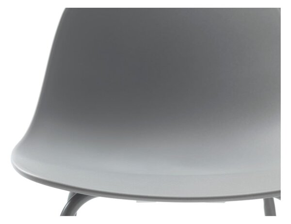 Siva plastična barska stolica (visine sjedala 67,5 cm) Whitby – Unique Furniture