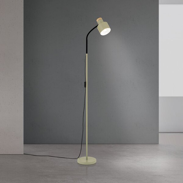 ORION Podna lampa Gili, čelik, svijetlozelena, visina 150 cm, E27, Zelena, Dnevni boravak/blagovaonica, Metal, Svjetlo za čitanje