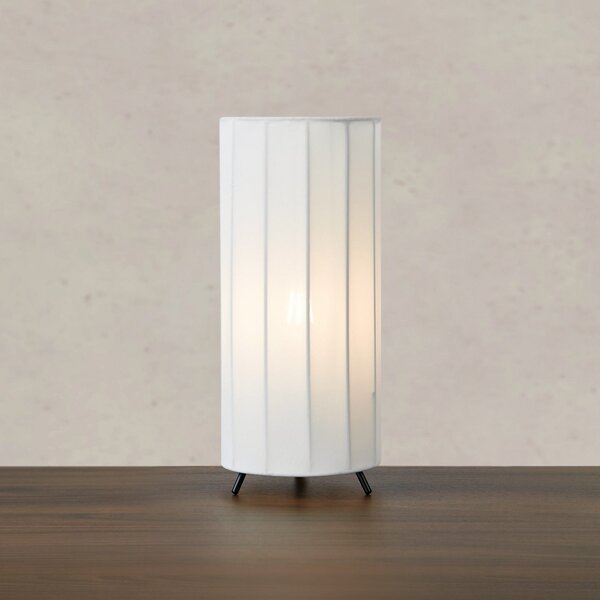Markslöjd Hikari stolna lampa, Ø 14 cm, bijela/crna, tkanina/metal, Bijela, Dnevni boravak/blagovaonica, Tkanina / tekstil, tronožac